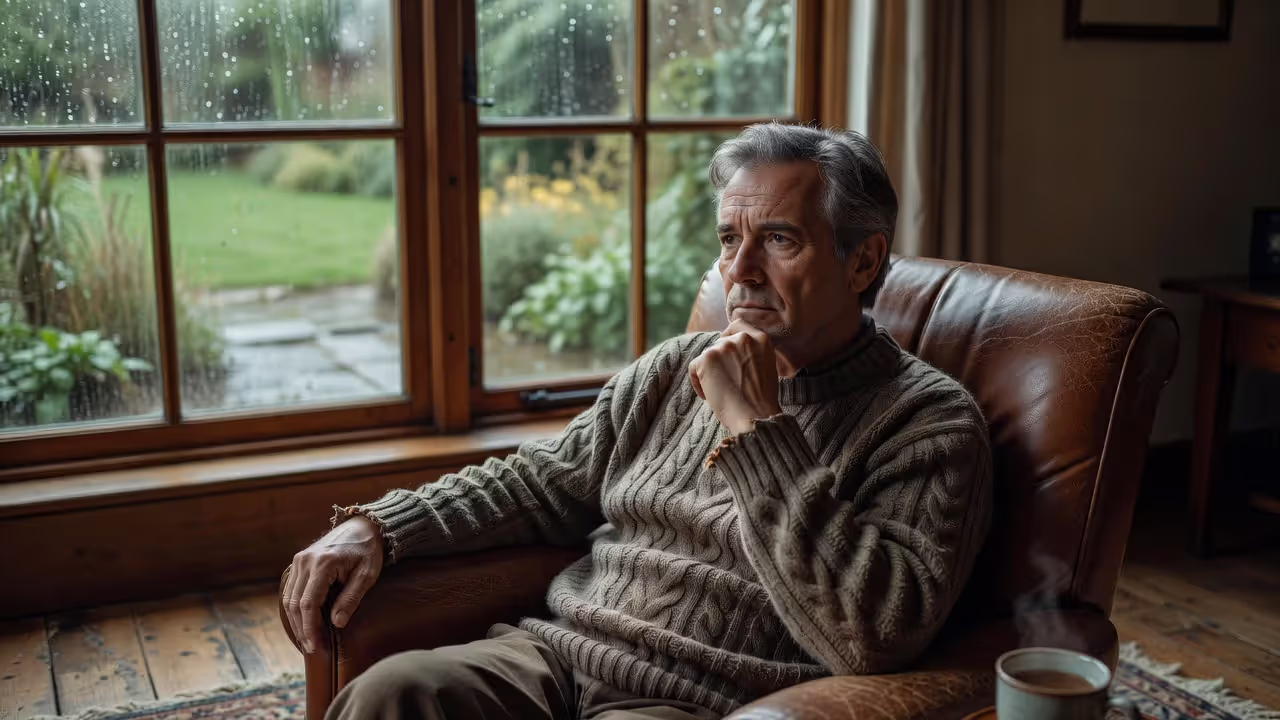 Parent reflecting on emotional stages of parenting during the empty nest phase