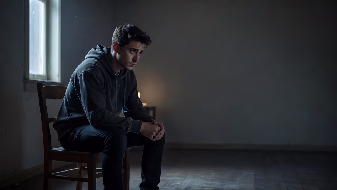 Young adult reflecting on the long-term effects of peer pressure