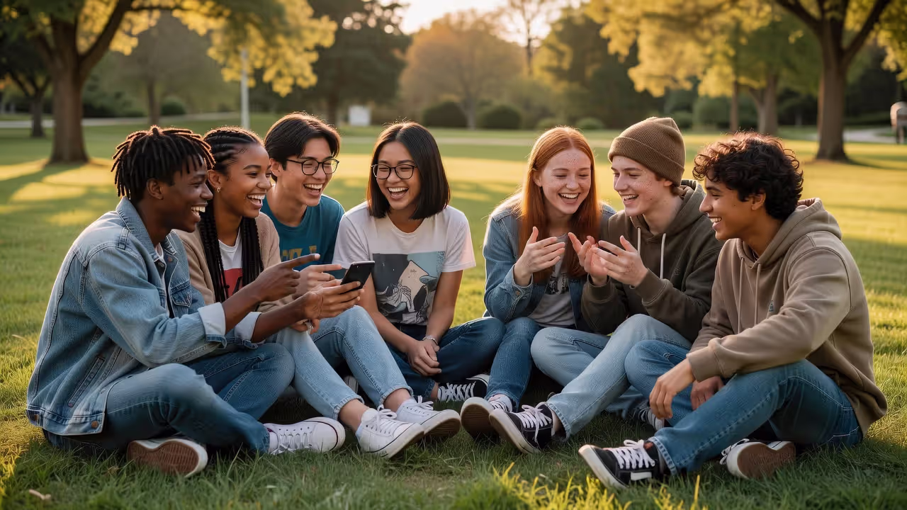 Teens connecting through social media and in-person interaction