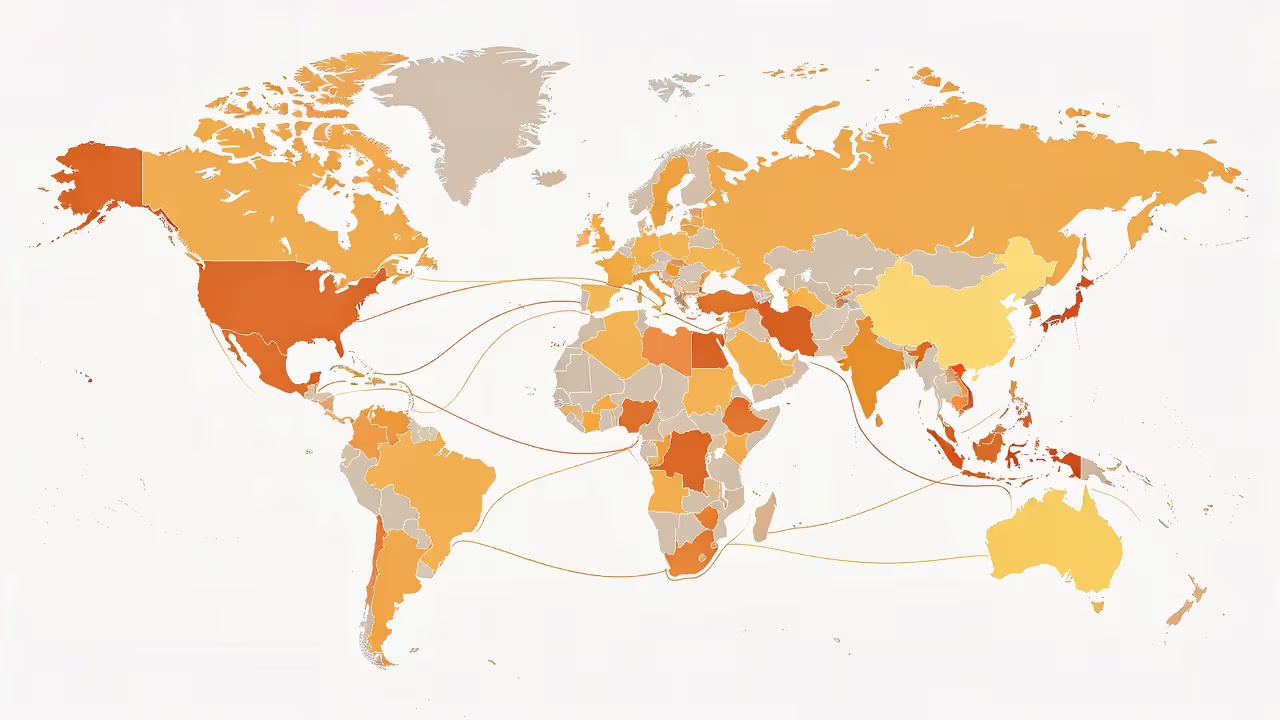 World map highlighting countries open for international adoption