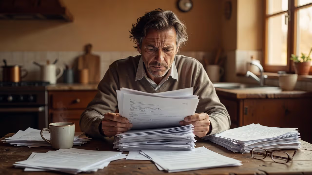 Parent reviewing custody documents before a relocation hearing