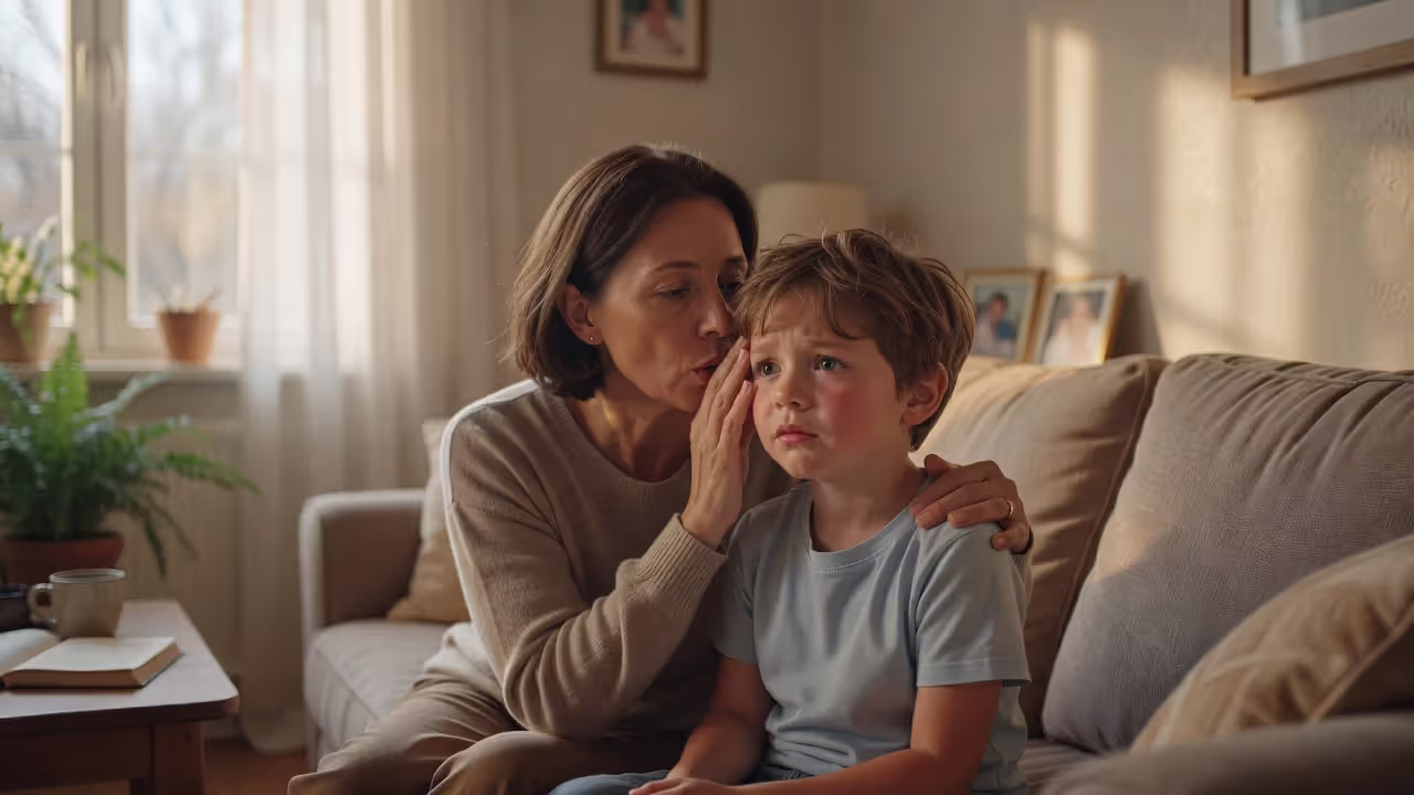 Parent influencing child with negative talk about the other parent