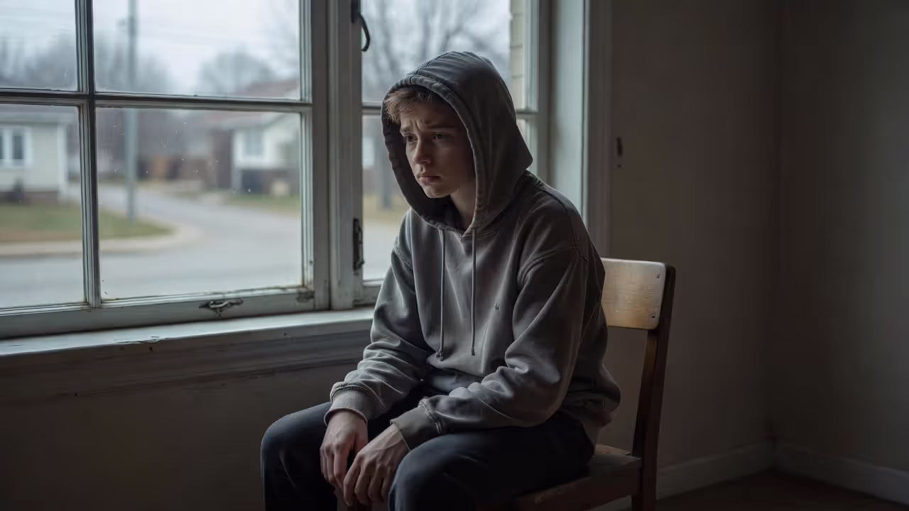 Teenager experiencing emotional withdrawal due to parental alienation effects